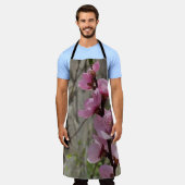 Peach petal flower apron schort (Gedragen)
