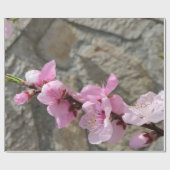Peach petal flower cadeaupapier (Vlak)