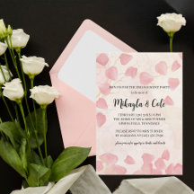 Peach Petals & Cream Engagement Party Uitnodigen