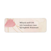 Peach Petals & Cream Retouradres Sticker (Voorkant)