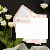 Peach Petals & Cream Retouradres Sticker