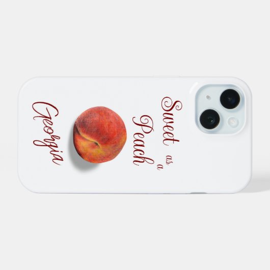 Peach Phone Case iPhone 15 Case (Achterkant horizontaal)