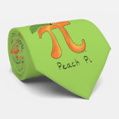 Peach Pi Cute Wiskunde leraar Pi Day Mannen Stropd Stropdas (Opgerold)
