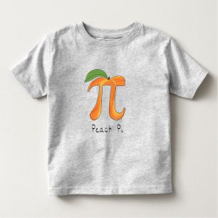 Peach Pi Cute Wiskunde Pi Day Kind Toddler T-Shirt