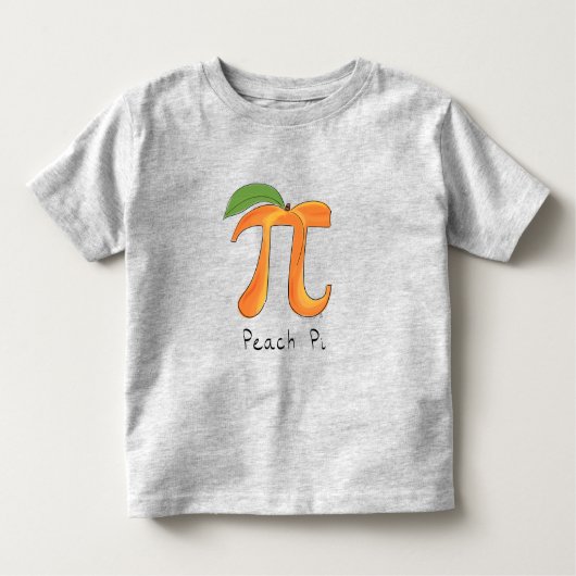 Peach Pi Cute Wiskunde Pi Day Kind Toddler T-Shirt (Voorkant)