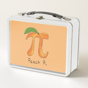 Peach Pi Cute Wiskunde Pi Day Lunch Box