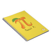 Peach Pi Cute Wiskunde Pi Day Notitieboek (Rechterzijde)