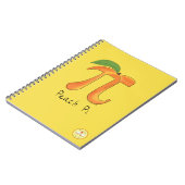 Peach Pi Cute Wiskunde Pi Day Notitieboek (Linkerzijde)