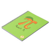 Peach Pi Cute Wiskunde Pi Day Notitieboek (Linkerzijde)