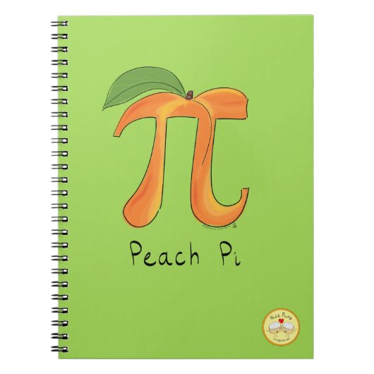 Peach Pi Cute Wiskunde Pi Day Notitieboek (Voorkant)