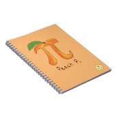Peach Pi Cute Wiskunde Pi Day Notitieboek (Rechterzijde)