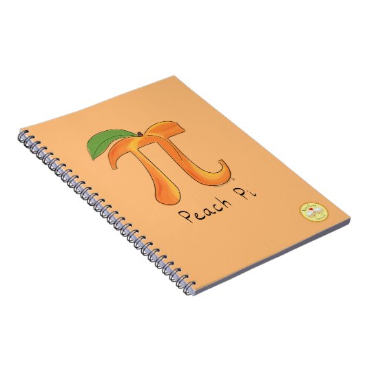 Peach Pi Cute Wiskunde Pi Day Notitieboek (Rechterzijde)