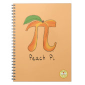 Peach Pi Cute Wiskunde Pi Day Notitieboek (Voorkant)