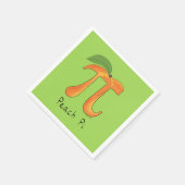 Peach Pi Cute Wiskunde Pi Day Party Napkins Servet (Hoek)