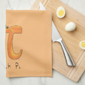 Peach Pi Cute Wiskunde Pi Day Pie Baking Kitchen T Theedoek (Quarter Fold)