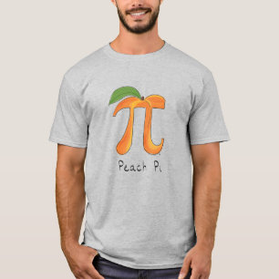 Peach Pi ute Wiskunde Pi Day Mannen T-Shirt