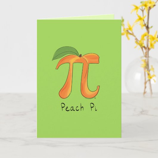 Peach Pi Wenskaart Kaart (Gele Bloem)