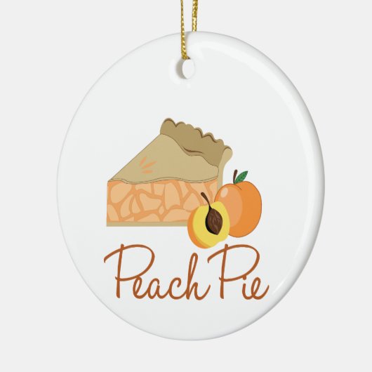 Peach Pie Keramisch Ornament (Links)