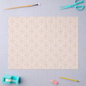 Peach Pineapple Damask-decoupage Tissuepapier (Craft)