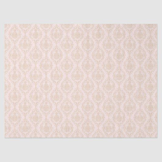 Peach Pineapple Damask-decoupage Tissuepapier (Voorkant)