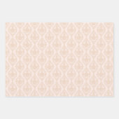 Peach Pineapple Damask Inpakpapier Vel (Voorkant)