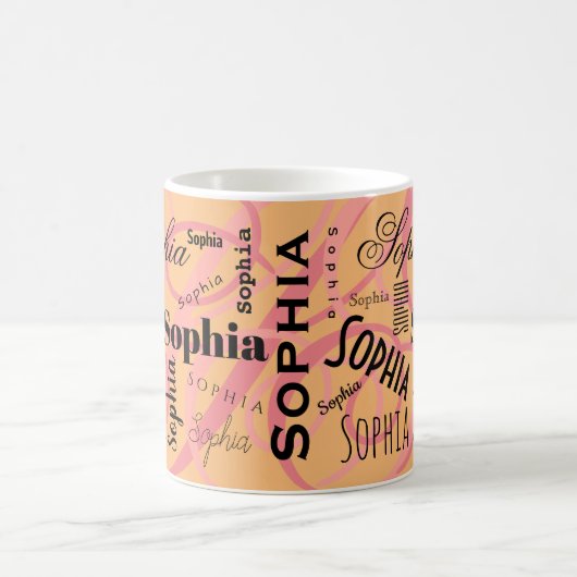 Peach Pink aangepaste naam Sophia Mok (Center)