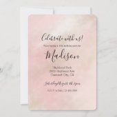 Peach Pink Blush Tie Dye Waterverf gepersonaliseer Kaart (Voorkant)