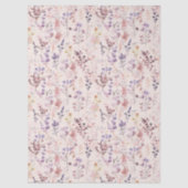 Peach Pink Boho Watercolor Wildflower Tissuepapier (Voorkant)