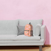 Peach & Pink Clouds Initiaal letter "M" in pocket Bedrukte Rugzak