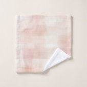  Peach Pink Cream Plaid Bad Handdoek (Wasdoekje)