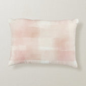 Peach Pink Cream Stripes Accent Kussen (Achterkant)