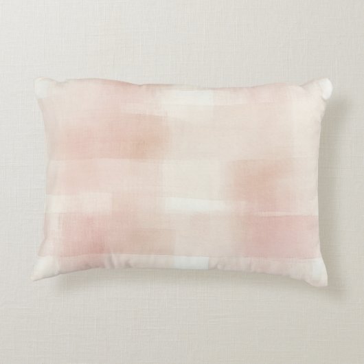  Peach Pink Cream Stripes Accent Kussen (Achterkant)