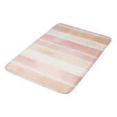  Peach Pink Cream Stripes Badmat (Gekanteld)