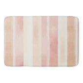  Peach Pink Cream Stripes Badmat (Voorkant)