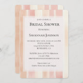 Peach Pink Cream Stripes Bridal Shower Kaart (Voorkant / Achterkant)