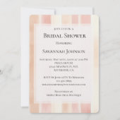 Peach Pink Cream Stripes Bridal Shower Kaart (Voorkant)