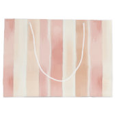  Peach Pink Cream Stripes Groot Cadeauzakje (Achterkant)
