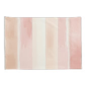  Peach Pink Cream Stripes Kussensloop (Achterkant-Rechts)