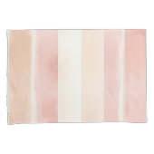  Peach Pink Cream Stripes Kussensloop (Voorkant-Rechts)