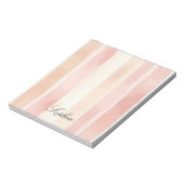  Peach Pink Cream Stripes Notitieblok (Linkerzijde)