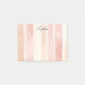 Peach Pink Cream Stripes Post-it® Notes (Voorkant)