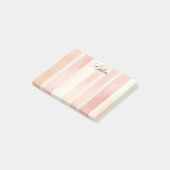  Peach Pink Cream Stripes Post-it® Notes (Schuin)
