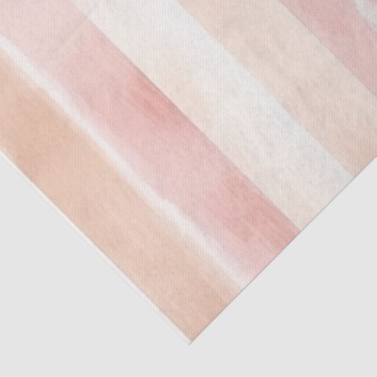  Peach Pink Cream Stripes Tissuepapier (Detail)
