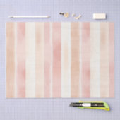  Peach Pink Cream Stripes Tissuepapier (Craft)