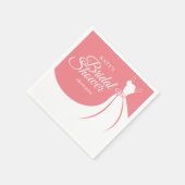 Peach Pink Elegant Gown Vrijgezellenfeest Servet (Hoek)