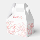 Peach Pink Garden Chinoiserie Baby shower Bedankdoosjes (Achterkant)