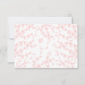 Peach Pink Garden Chinoiserie Baby shower Bedankkaart (Achterkant)