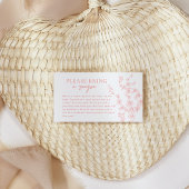 Peach Pink Garden Chinoiserie Recept Aanvraag Informatiekaartje