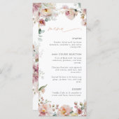  Peach Pink Love is in het Vrijgezellenfeest Bloom Menu (Voorkant / Achterkant)