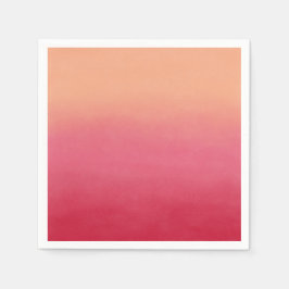 Peach Pink Ombre Abstracte kunstschilderkunst Servet